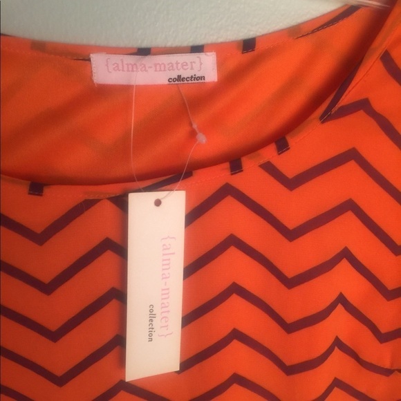 Alma-Mater chevron print shift dress NWT! M - Picture 2 of 7